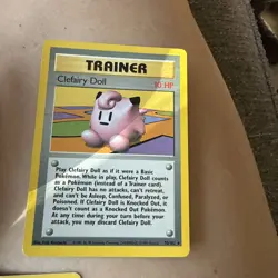 Pokemon TCG Clefairy Doll 070/102 Base Set, Regular Card, Unlimited WOTC - Image 1