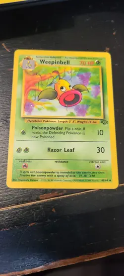 Pokemon Card Weepinbell Jungle Set Uncommon Unlimited 48/64 - Image 1