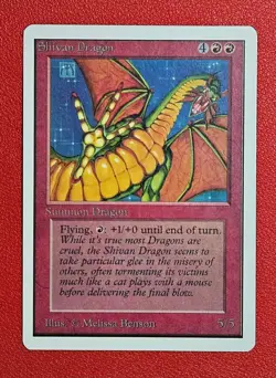 Shivan Dragon Unlimited Edition MTG Magic The Gathering - NM - Image 1