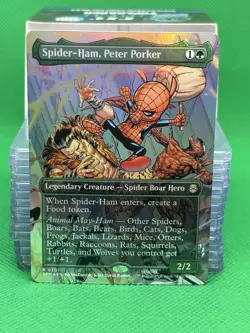 Spider-Ham, Peter Porker (Borderless) - FOIL - R Marvel's Spider-Man 201 - MTG - Image 1