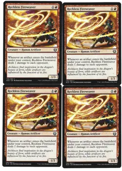 Reckless Fireweaver x4 8/10 LP+ Magic M:tG Kaladesh RDKASP-01 - Image 1