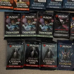 32 Magic The Gathering Lot Booster Packs Horizons 3 Foundations Duskmourn Karlov - Image 5