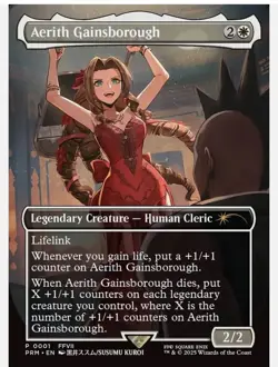 Aerith Gainsborough MTG Final Fantasy RC Promo - NM - Image 2