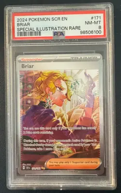 BRIAR #171 PSA 8 • 2024 POKEMON SCR EN-STELLAR CROWN SPECIAL ILLUSTRATION RARE - Image 1