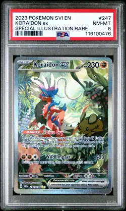 2023 POKEMON SVI EN-SCARLET & VIOLET SPECIAL ILLUSTRATION RARE KORAIDON EX PSA 8 - Image 1