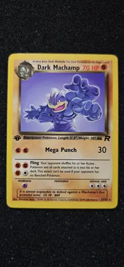 Dark Machamp First Edition 27/82 Pokemon TCG Light Play LP Non Holo - Image 1