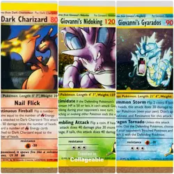 Pokemon SET Dark Charizard - Giovanni’s Nidoking - Gyarados HOLO 🔥🪨💧 - Image 1