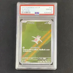 PSA 10 SLAKOTH Art Rare 117/106 Sv8-Super Electric Breaker 2024 Pokemon Japanese - Image 1