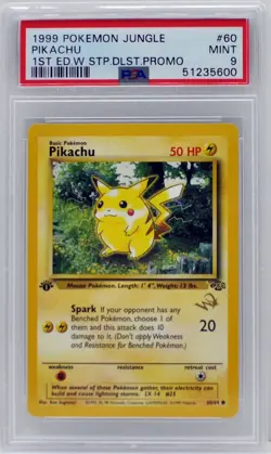 Pokemon 1st Edition Pikachu W Stamp Promo 60/64 Jungle PSA 9 MINT - Image 3