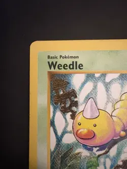 1st Edition Shadowless Grey Stamp Weedle Pokemon TCG 1999 Base Set WOTC - Image 2
