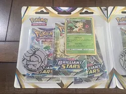 Pokemon (2) Brilliant Stars Triple Blister Packs SEALED Set of 2 Leafeon Glaceon - Image 2
