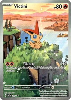 Pokemon TCG Victini SVP 208 Full Art Illustration Black Star Promo Rare Holo - Image 1