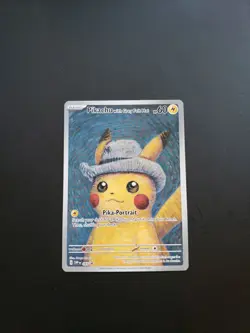 Pokemon TCG Pikachu With Grey Felt Hat Van Gogh Full Art Promo SVP #085 - LP - Image 1
