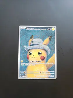 Pokemon TCG Pikachu With Grey Felt Hat Van Gogh Full Art Promo SVP #085 - NM/M - Image 1