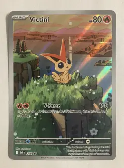 Victini SVP 208 Illustration Rare Black Star Promo Black & White Pokemon - Image 1