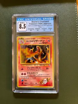 Blaine's Charizard #006 HOLO Gym 2 Japanese Pokemon CGC graded 8.5 - Image 1