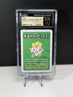 CGC PRISTINE 10 Togepi Old Maid Playing Cards 2023 Japanese Pokemon Card - Image 1