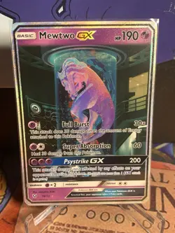 Pokemon TCG Shining Legends Mewtwo GX Secret Rare Card 78/73 - Image 1