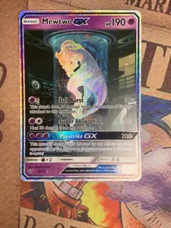 Pokemon TCG Shining Legends Mewtwo GX Secret Rare Card 78/73 - Image 3