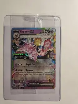 Espeon EX Prismatic Evolutions Stamped Sealed Promo Card 034/131 Surprise Box - Image 1