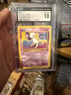 CGC 10 Mew 2000 Black Star Promos 8 Pokemon League Pokemon Card NON HOLO - Image 1