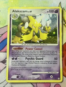 Alakazam 2/123 2007 Mysterious Treasures Pokemon Card Holo Rare - HP - Image 1