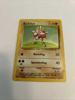 Nockchan 7/102 German Base Set Pokemon Card Hitmonchan Holo Played - Image 1