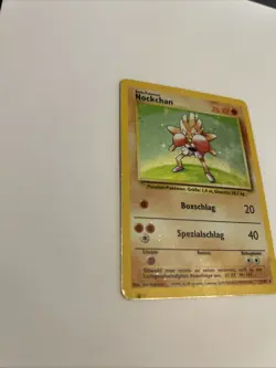 Nockchan 7/102 German Base Set Pokemon Card Hitmonchan Holo Played - Image 2