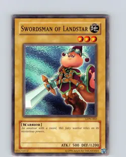 Yu-Gi-Oh TCG Swordsman Of Landstar LON-002 Unlimited Common Card Played LP - Image 1