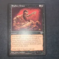 Shallow Grave Rare Reserved List Authentic NM Condition MTG Card - Image 2