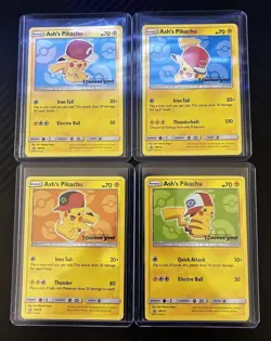 Ash’s Pikachu I Choose You Movie Promo Set MP Of 4 Cards SM109-114 POKEMON - Image 1