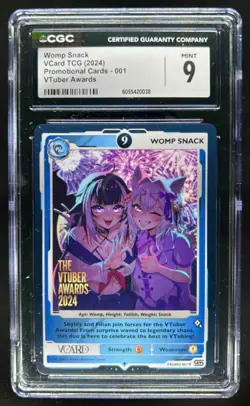 2024 VCard TCG Womp Snack Promotional Cards VTuber Awards #001 CGC 9 Mint - Image 1