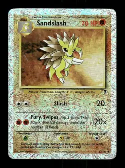 Pokemon TCG Sandslash Reverse Holo Card 62/110 Legendary Collection WOTC Vintage - Image 1