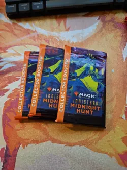 MTG: Innistrad Midnight Hunt Collector Booster Pack Lot Of 3 English See Thru! - Image 1