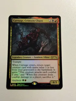 Carnage, Crimson Chaos NM P0003 Play Promo Standard Showdown FOIL 1st Place MTG - Image 3