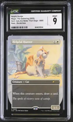 HELPFUL HUNTER Secret Lair Cats Are Better... Rare CGC 9 MTG [Nostalgium] - Image 1