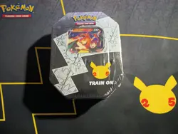 Pokemon TCG 25th Anniversary Celebrations Booster Pack Tin Charizard V Sealed - Image 1