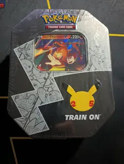 Pokemon TCG 25th Anniversary Celebrations Booster Pack Tin Charizard V Sealed - Image 2