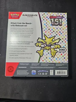 Pokemon TCG Scarlet & Violet 151 Alakazam Ex Collection Box - Factory Sealed - Image 2