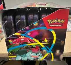NEW FACTORY SEALED POKEMON TCG MEGA EVOLUTIONS 10 MINI TIN SET WITH DISPLAY BOX - Image 2
