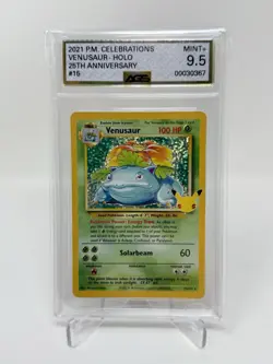 AGS 9.5 Pokemon TCG Venusaur Celebrations: Classic Collection 15/102 Holo Rare - Image 1