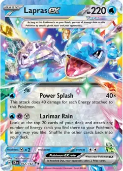Pokemon - Lapras ex - 032/142 - SV07: Stellar Crown - Holo - Double Rare NM - Image 1