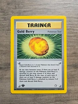 Pokemon TCG Gold Berry 1st Edition Neo Genesis 93/111 LP - Image 1