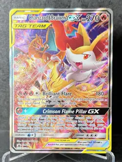 Pokemon Charizard & Braixen GX SM230 Holo Black Star Promo Sun & Moon MINT - Image 1
