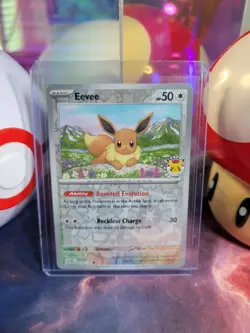 Eevee 074/131 Pokemon TCG Pokemon Day 2025 Reverse Cosmos Holo NM - Image 1