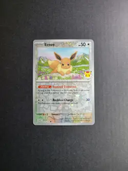 Eevee 074/131 Pokemon TCG Pokemon Day 2025 Reverse Cosmos Holo NM - Image 2