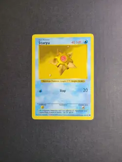 Staryu 65/102 Pokemon TCG Base Set Shadowless Unlimited Regular Common MP - Image 2