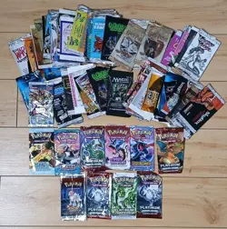 TCG Empty Booster Packs Lot - Pokemon, Magic, Yu Gi Oh! Harry Potter, Etc - Image 1