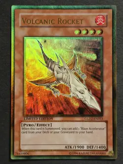 Volcanic Rocket Limited Edition GLD2-EN023 Gold Series Yu-Gi-Oh! Card. - Image 1