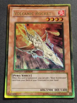 Volcanic Rocket Limited Edition GLD2-EN023 Gold Series Yu-Gi-Oh! Card. - Image 3